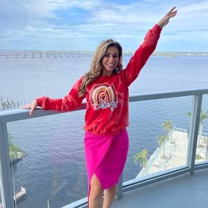 Chiefs acid wash sweatshirt how cute!